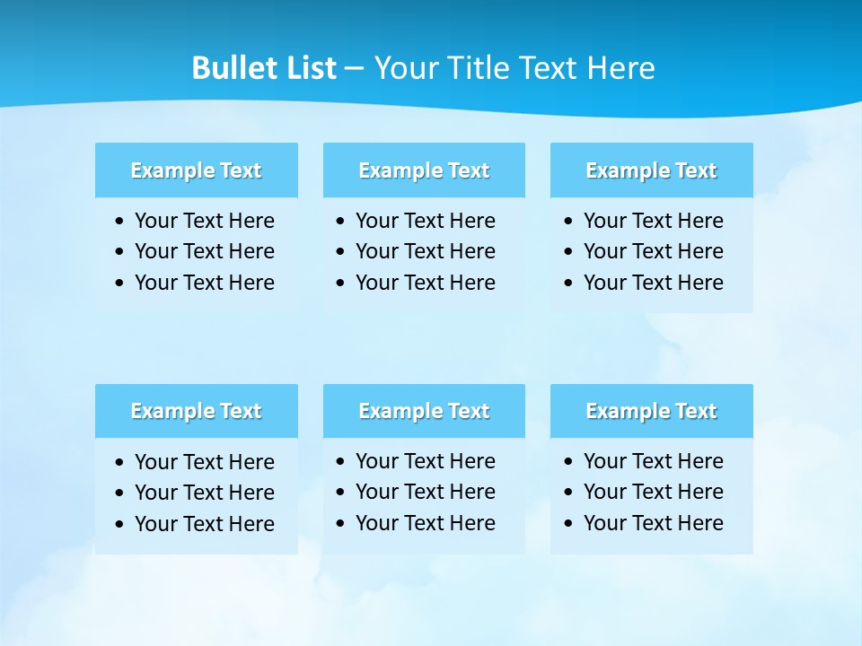 Cloudy Background Bright PowerPoint Template
