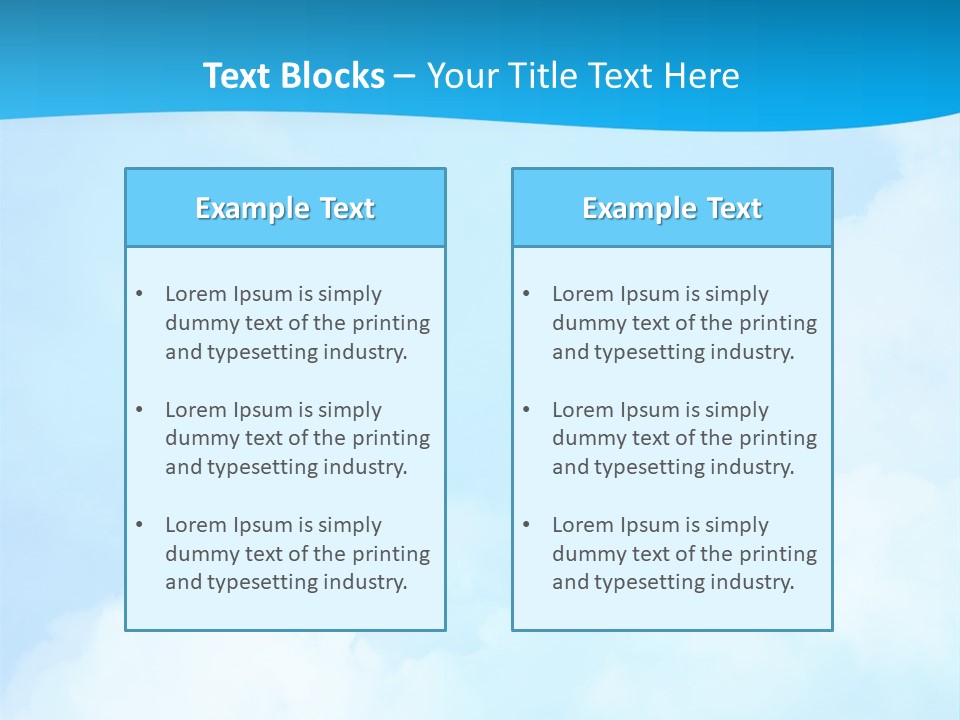 Cloudy Background Bright PowerPoint Template