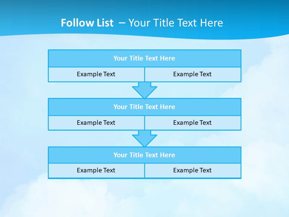 Cloudy Background Bright PowerPoint Template