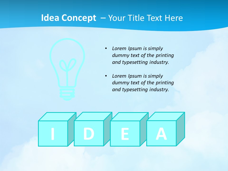 Cloudy Background Bright PowerPoint Template