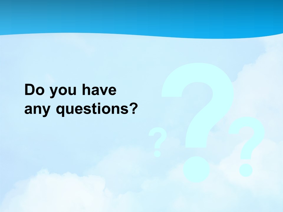 Cloudy Background Bright PowerPoint Template