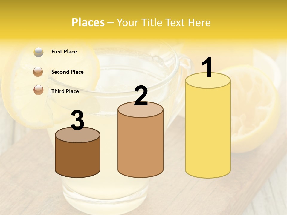 Yellow Cocktail Lemon PowerPoint Template