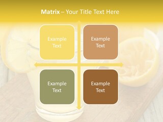 Yellow Cocktail Lemon PowerPoint Template