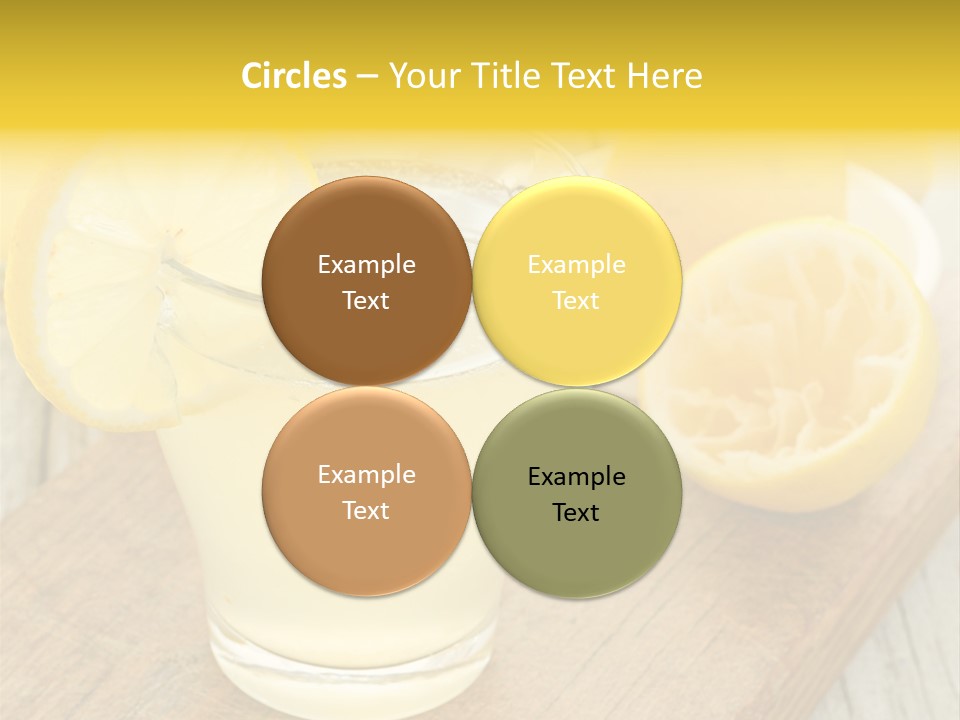 Yellow Cocktail Lemon PowerPoint Template