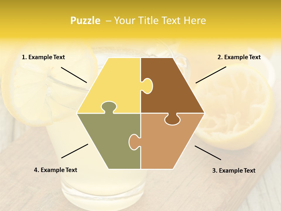 Yellow Cocktail Lemon PowerPoint Template