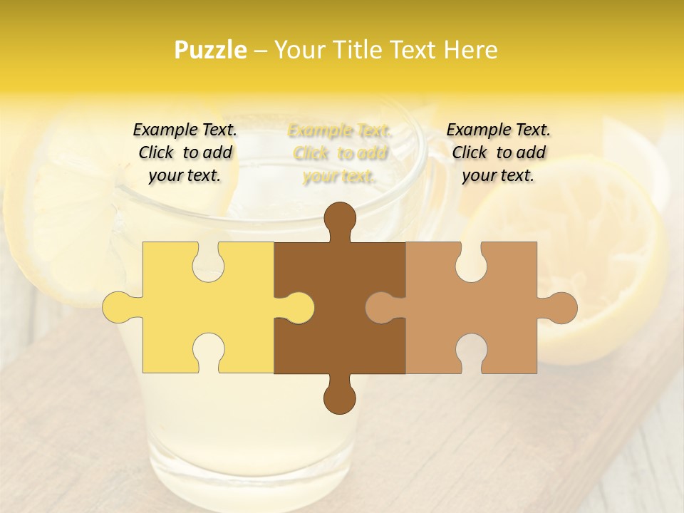 Yellow Cocktail Lemon PowerPoint Template