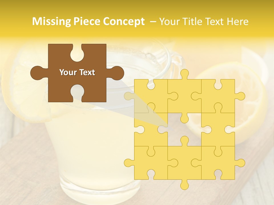 Yellow Cocktail Lemon PowerPoint Template