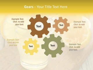 Yellow Cocktail Lemon PowerPoint Template