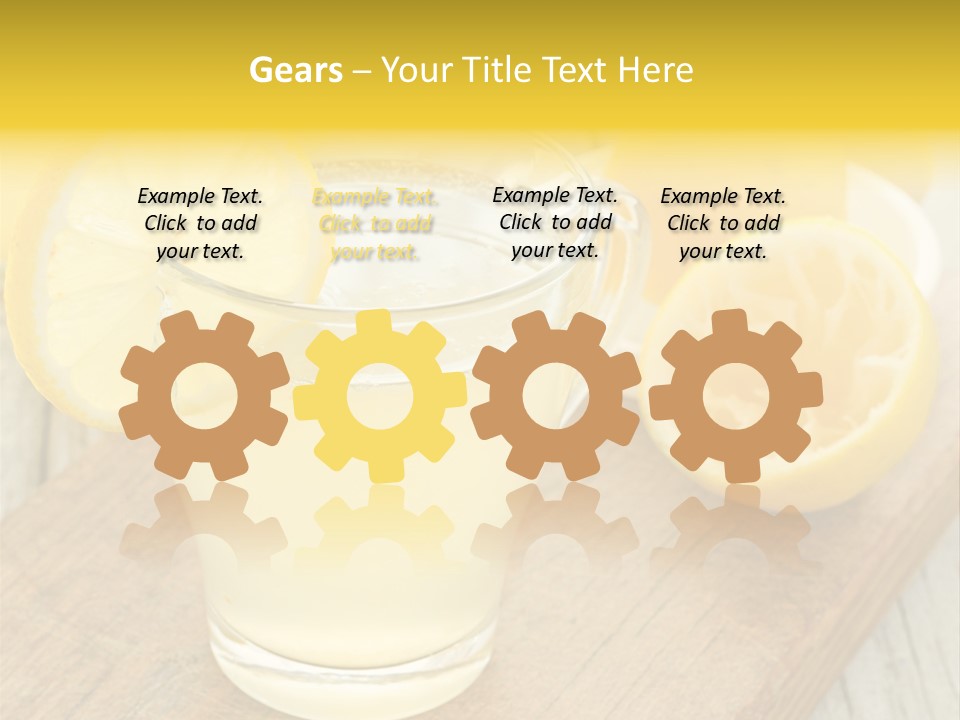 Yellow Cocktail Lemon PowerPoint Template