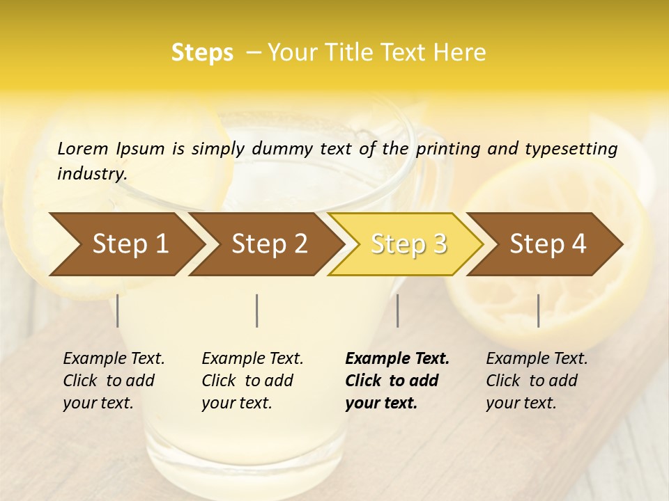 Yellow Cocktail Lemon PowerPoint Template