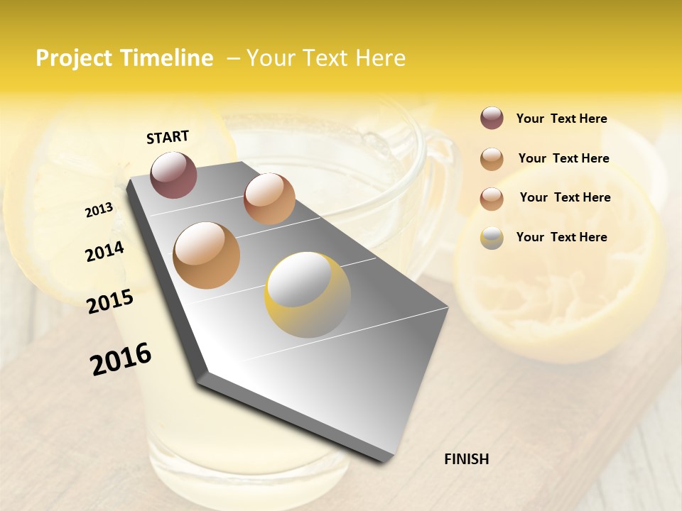 Yellow Cocktail Lemon PowerPoint Template