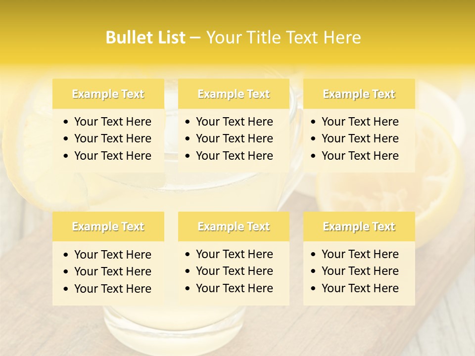 Yellow Cocktail Lemon PowerPoint Template
