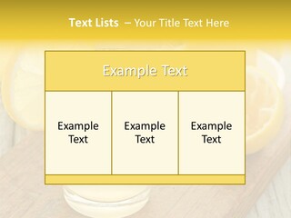 Yellow Cocktail Lemon PowerPoint Template