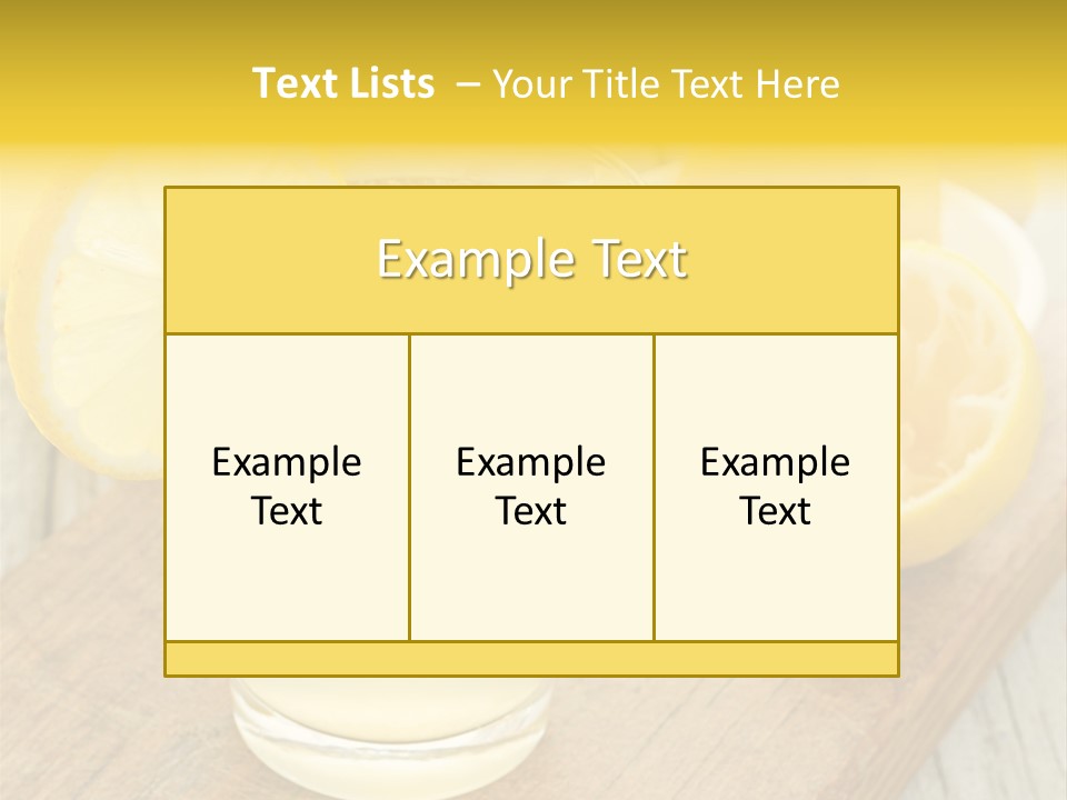 Yellow Cocktail Lemon PowerPoint Template