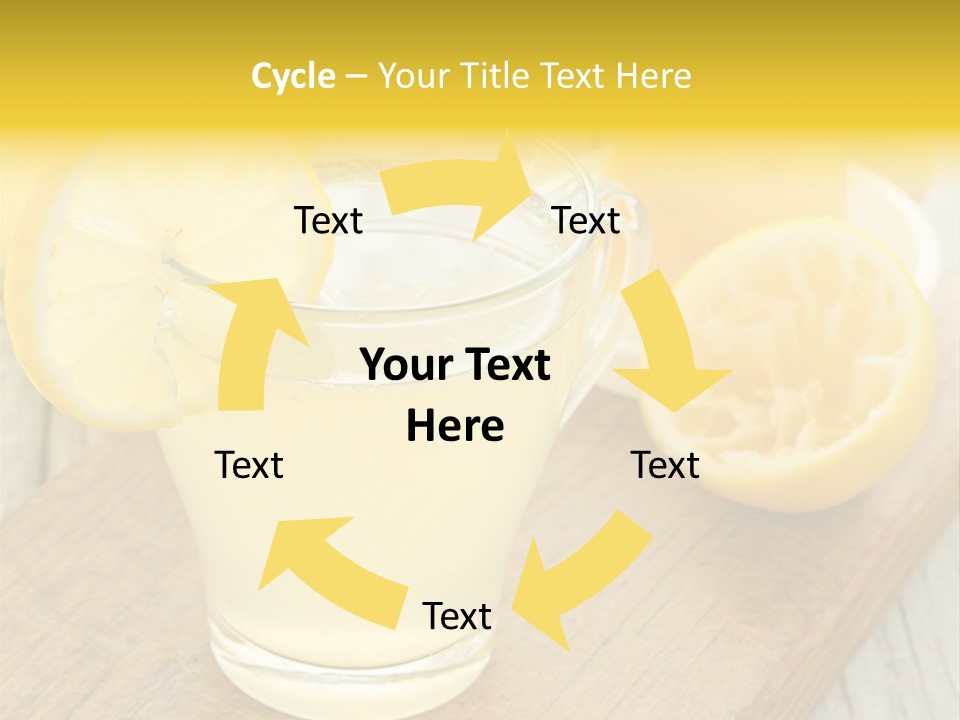 Yellow Cocktail Lemon PowerPoint Template