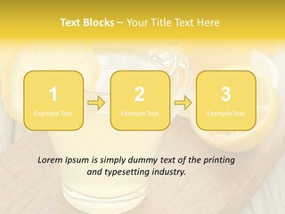 Yellow Cocktail Lemon PowerPoint Template