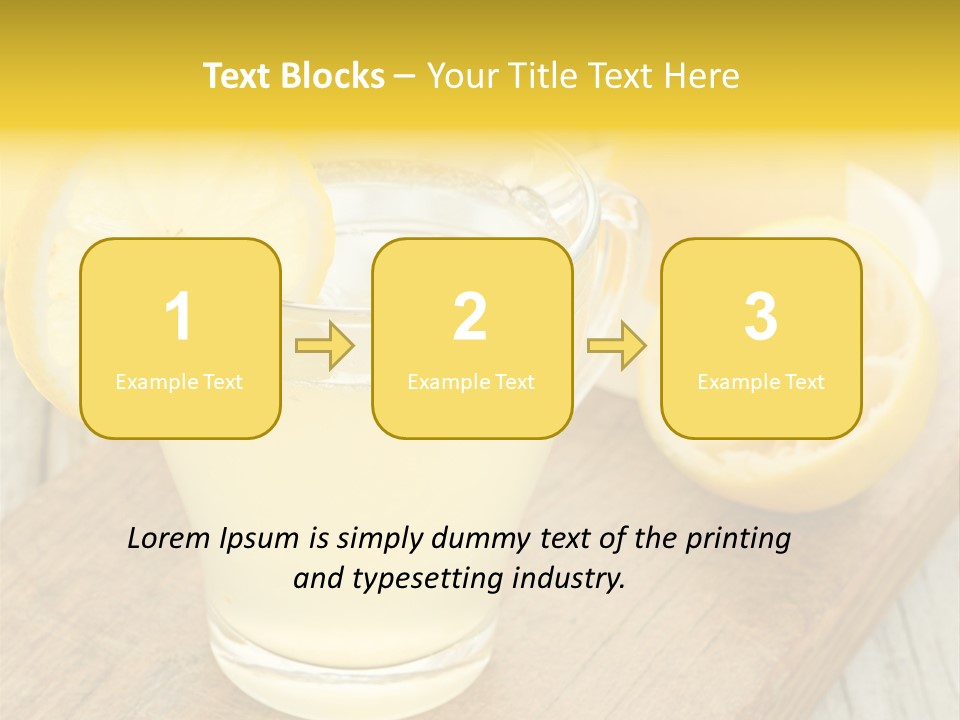 Yellow Cocktail Lemon PowerPoint Template