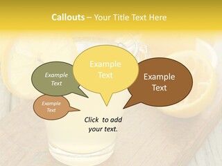 Yellow Cocktail Lemon PowerPoint Template