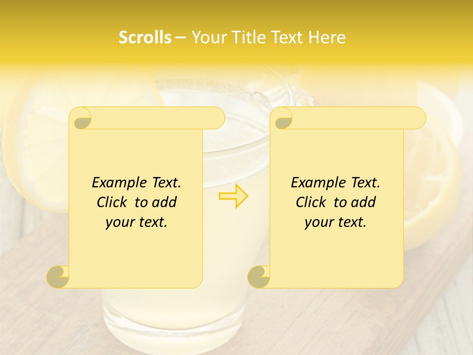 Yellow Cocktail Lemon PowerPoint Template