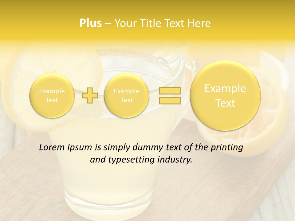 Yellow Cocktail Lemon PowerPoint Template