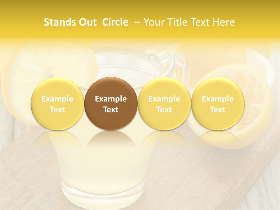 Yellow Cocktail Lemon PowerPoint Template