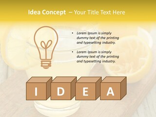 Yellow Cocktail Lemon PowerPoint Template