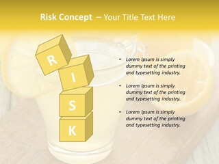 Yellow Cocktail Lemon PowerPoint Template