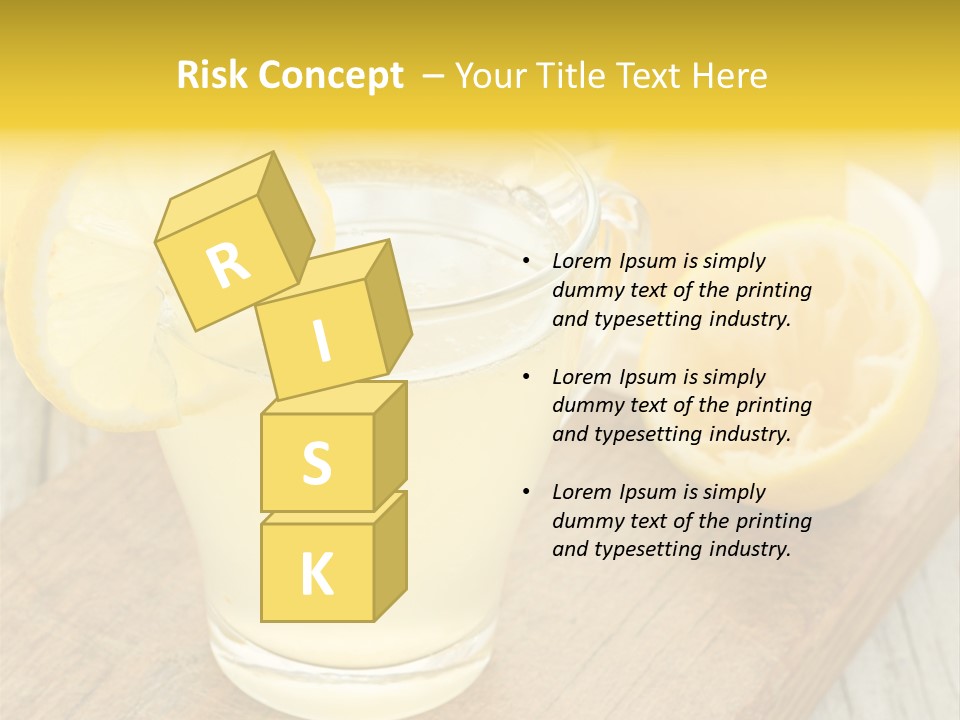 Yellow Cocktail Lemon PowerPoint Template