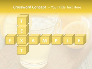 Yellow Cocktail Lemon PowerPoint Template
