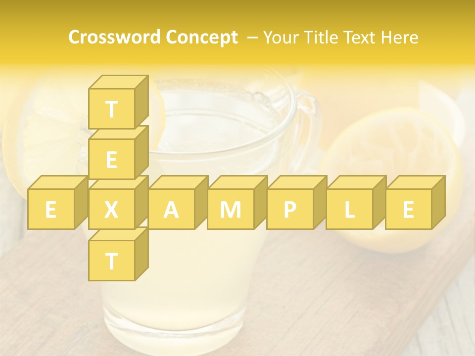 Yellow Cocktail Lemon PowerPoint Template