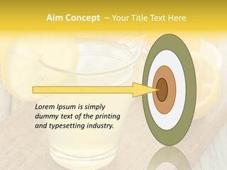 Yellow Cocktail Lemon PowerPoint Template