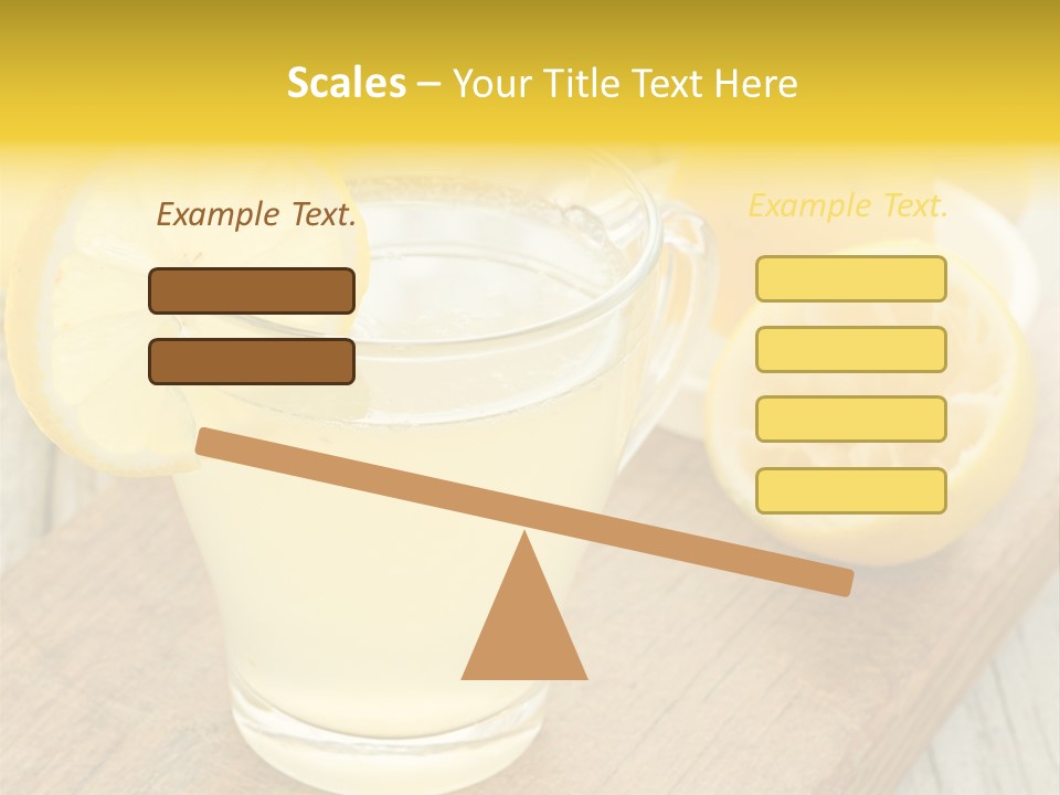 Yellow Cocktail Lemon PowerPoint Template