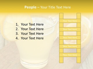 Yellow Cocktail Lemon PowerPoint Template