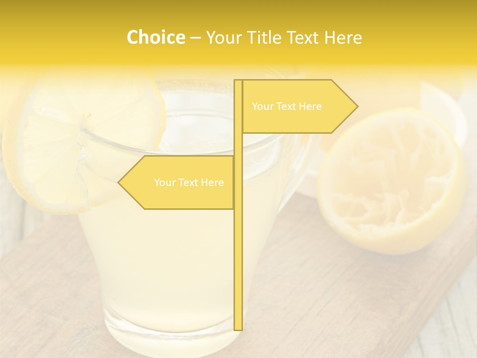 Yellow Cocktail Lemon PowerPoint Template