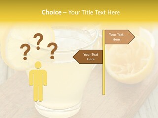 Yellow Cocktail Lemon PowerPoint Template