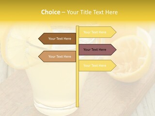 Yellow Cocktail Lemon PowerPoint Template