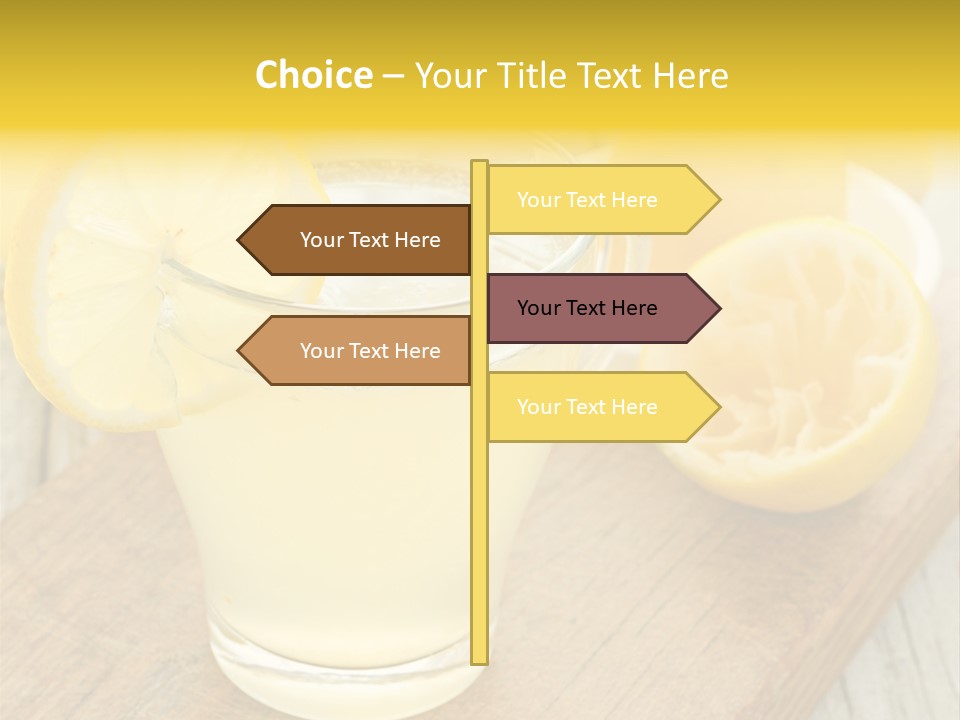Yellow Cocktail Lemon PowerPoint Template