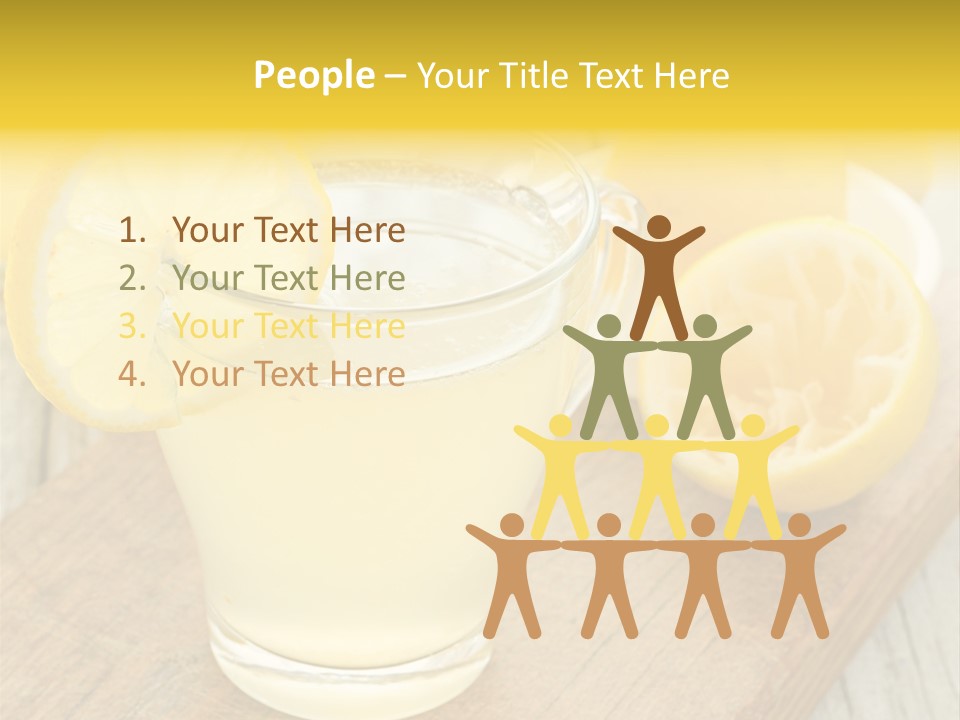 Yellow Cocktail Lemon PowerPoint Template