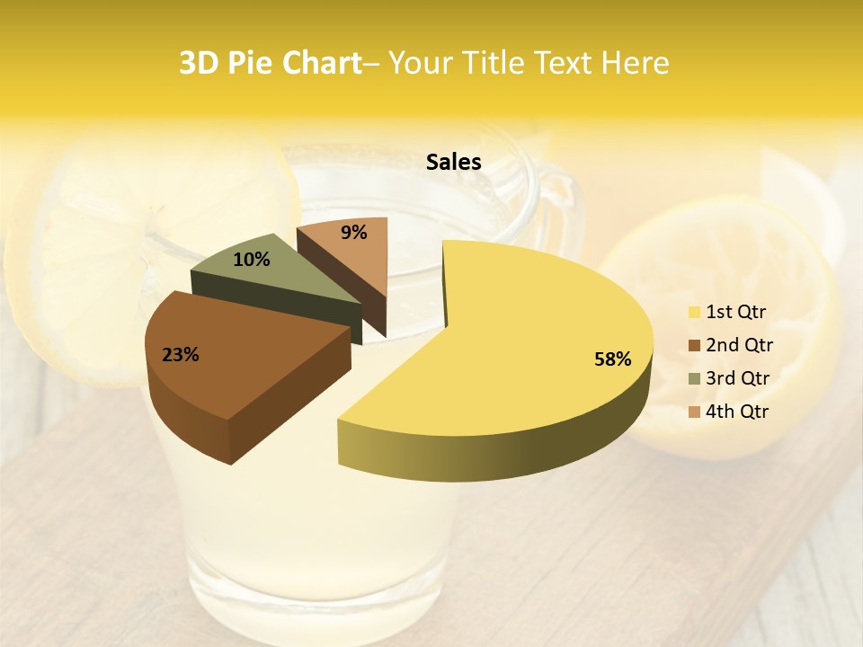 Yellow Cocktail Lemon PowerPoint Template