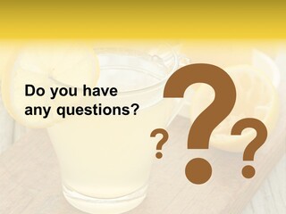 Yellow Cocktail Lemon PowerPoint Template