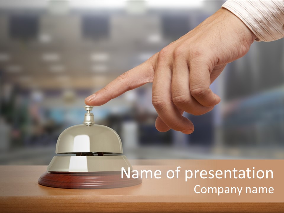 Finger Call Hand PowerPoint Template