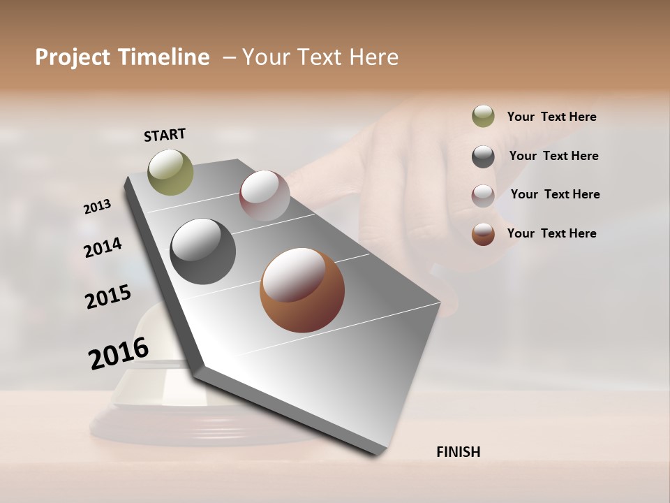Finger Call Hand PowerPoint Template