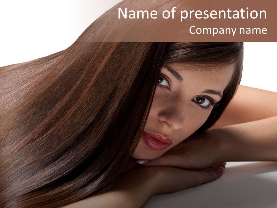 Styling Woman Straight PowerPoint Template