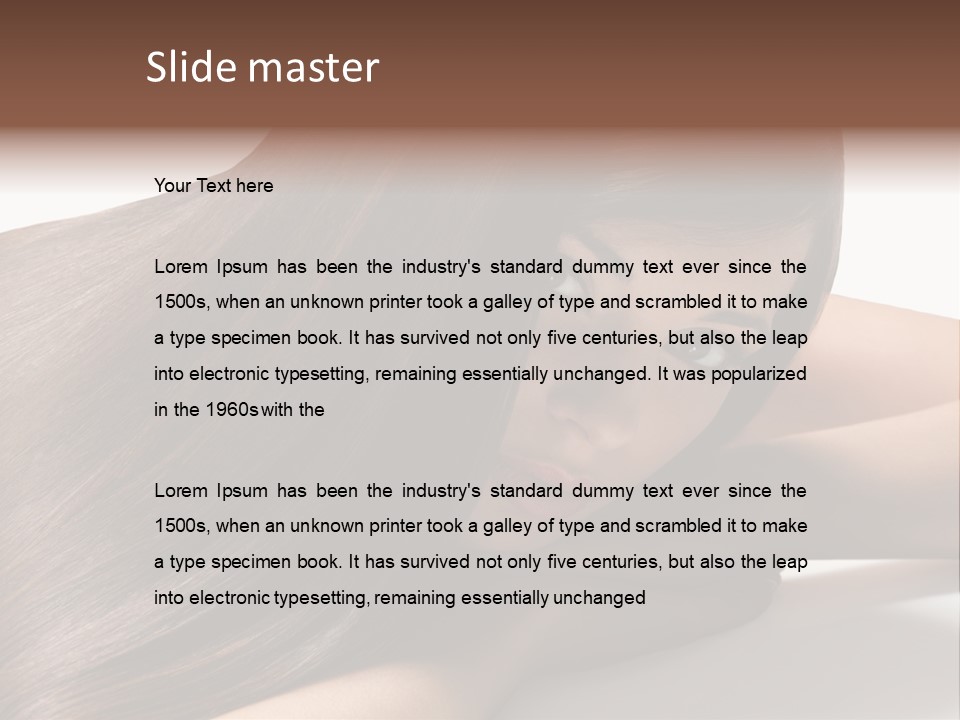 Styling Woman Straight PowerPoint Template