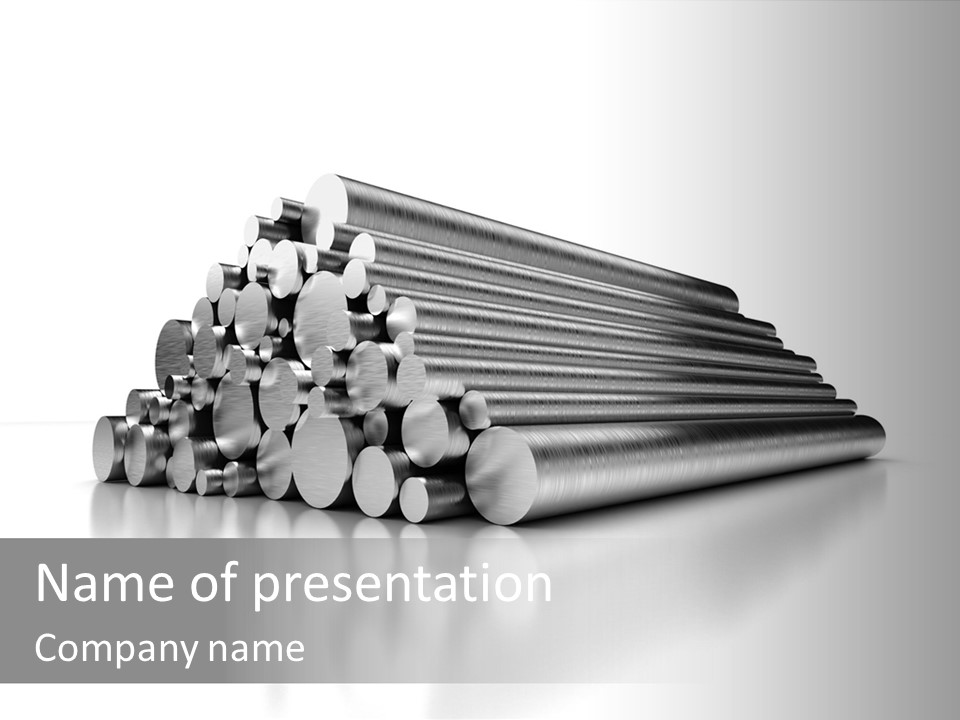 Pipe Horizontal Metal Industry PowerPoint Template