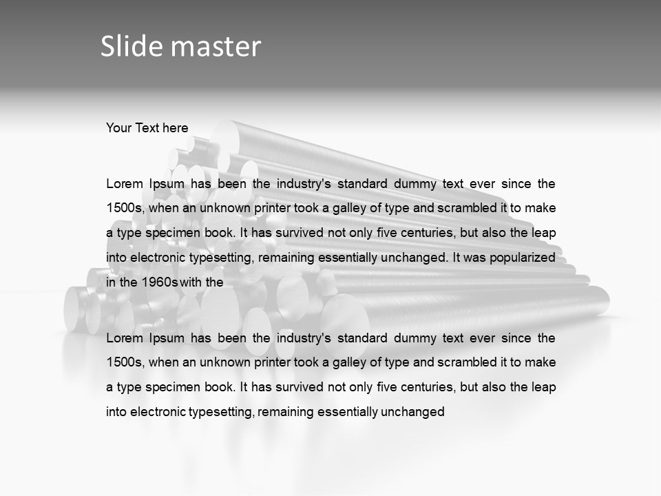 Pipe Horizontal Metal Industry PowerPoint Template