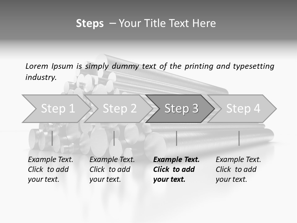 Pipe Horizontal Metal Industry PowerPoint Template