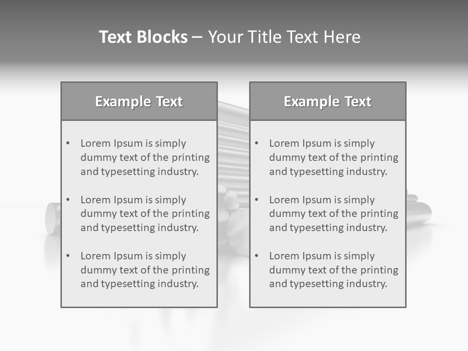 Pipe Horizontal Metal Industry PowerPoint Template