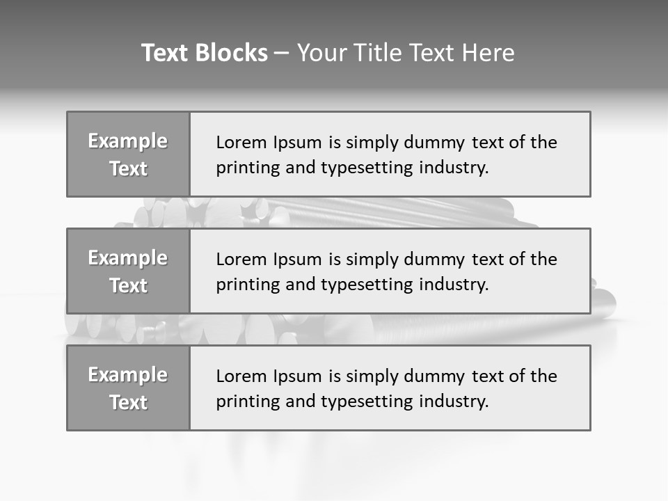 Pipe Horizontal Metal Industry PowerPoint Template