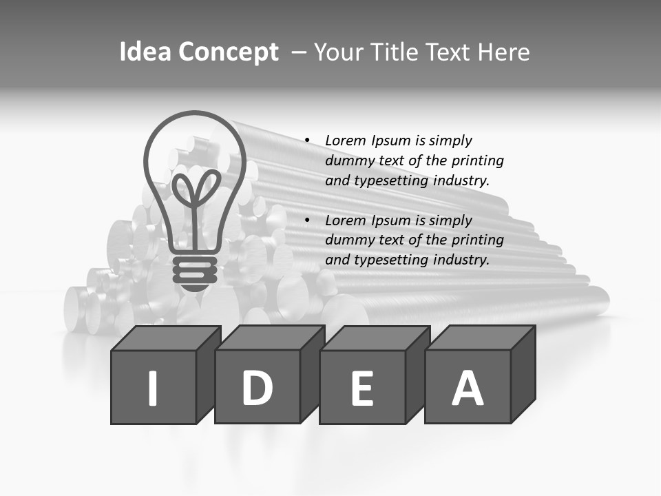 Pipe Horizontal Metal Industry PowerPoint Template